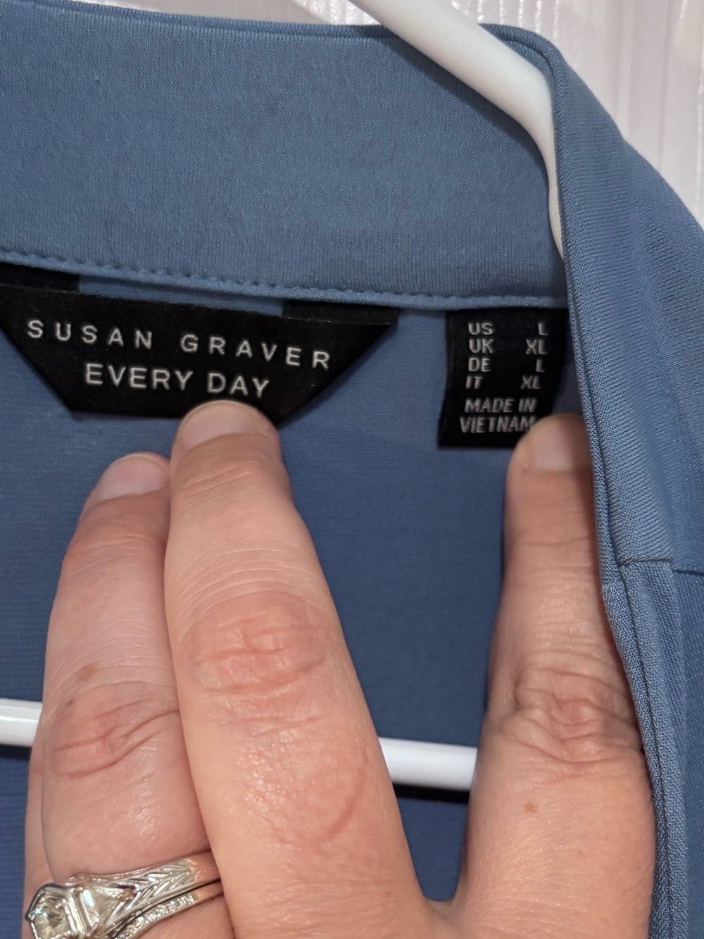 SUSAN GRAVER Liquid Knit Light Blue Open-Front Drape Cardigan w/Toggle Waist - Picture 8 of 9